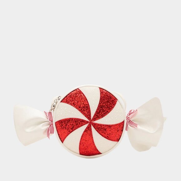 Betsey Johnson Starlight Starbright White Frost Peppermint Candy Crossbody Bag - Picture 1 of 16